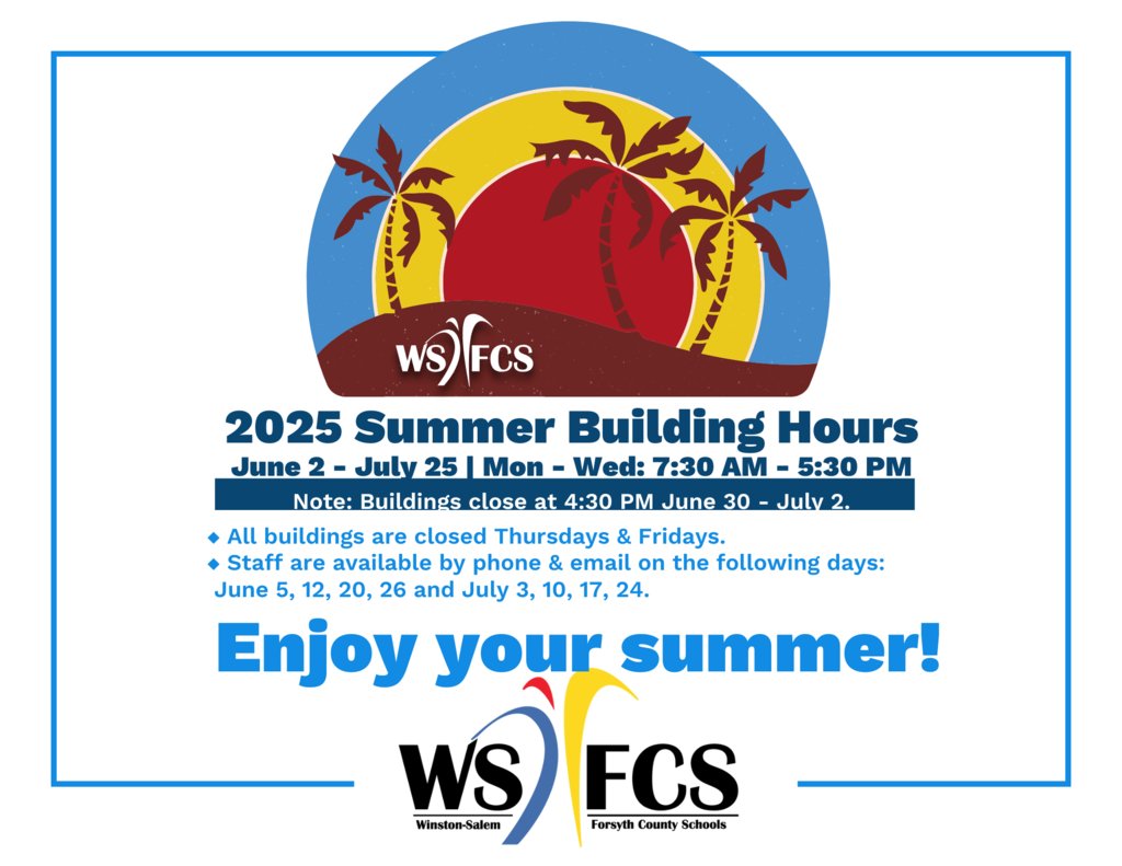 Summer Hours Are Here!

Please note our updated schedule for the summer break. Whether you're stopping by for questions or planning ahead, make sure to check the new hours!