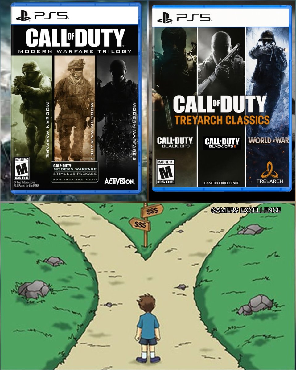 OfficialPsyQo's tweet image. What path will you take?

Modern Warfare Trilogy or Black Ops Series 🤔