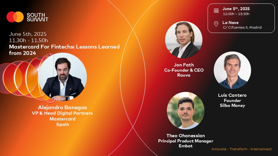 Mastercard España (@mastercardes) on Twitter photo ¡En #SouthSummit25 aprendemos de los mejores! Y es que contaremos con la participación de dos de las fintechs finalistas de #MastercardForFintechs 2024 (#Embat y <a href="/SilboMoney/">Silbo Money</a>) ¡Y con la ganadora: <a href="/RauvaApp/">Rauva</a>! Que junto a <a href="/abanegas79/">Alex Banegas</a> hablarán de las lecciones aprendidas del programa. ¡En #SouthSummit25 aprendemos de los mejores! Y es que contaremos con la participación de dos de las fintechs finalistas de #MastercardForFintechs 2024 (#Embat y <a href="/SilboMoney/">Silbo Money</a>) ¡Y con la ganadora: <a href="/RauvaApp/">Rauva</a>! Que junto a <a href="/abanegas79/">Alex Banegas</a> hablarán de las lecciones aprendidas del programa.