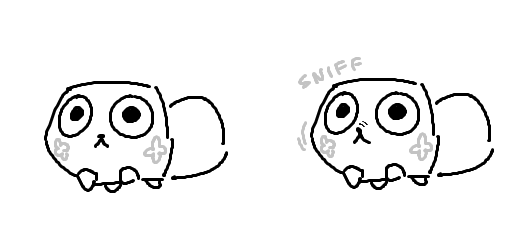 monvallaria's tweet image. i was eating a burger and my dog came up to me and did the snout thing ... so i doodled it out using sprout and pebble