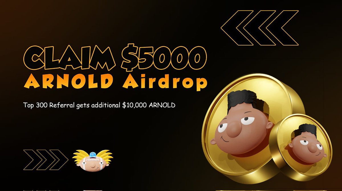 $ARNOLD Airdrop is Still live!

⏳ Deadline: June 5th 🗓️

- 5,000 lucky participants (FCFS) will each receive 5,000 $ARNOLD
- Top 300 referrers score 10,000 $ARNOLD each
   Share us your $Sui wallet Below 👇 

🔗 Join now: arnoldtoken.com/task
