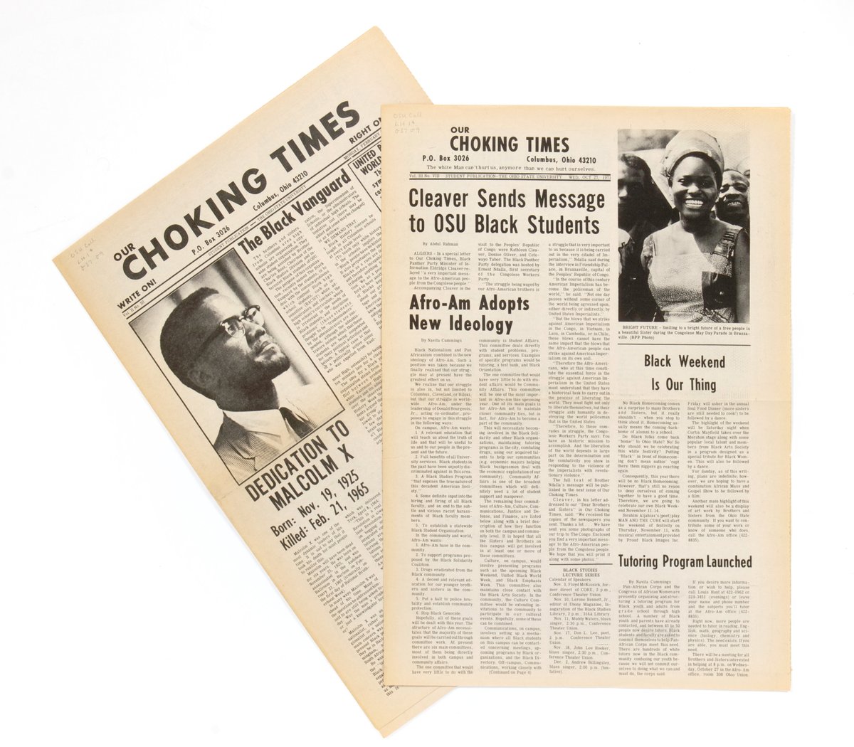It’s the Archives’ 60th anniversary this year. Let’s celebrate with a favorite artifact: Launched in 1970, Our Choking Times was the first student newspaper published for the campus’ black community.  #Archives60