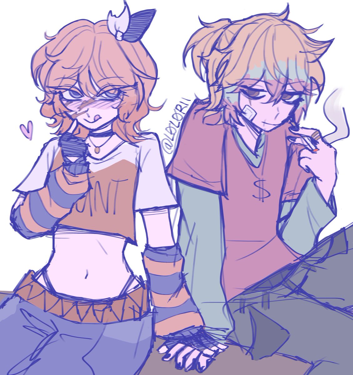 drew <a href="/trickyscissors/">⚢ gumi 🥕🫚 ♡</a>’s au toxic rinlen (rika and lexi)