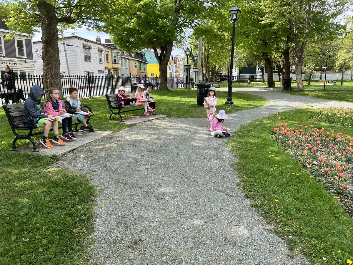 A beautiful morning at the park! Drawing and writing! <a href="/BishopFeild/">Bishop Feild Elementary</a> <a href="/NLSchoolsCA/">NLSchools</a>