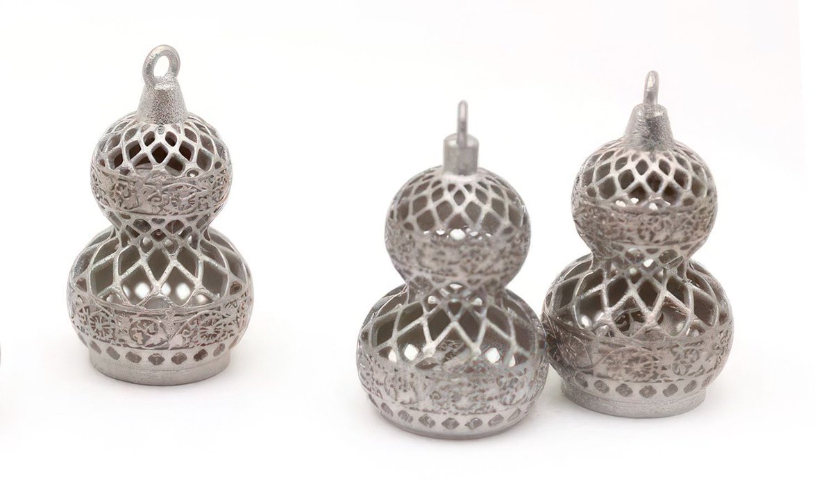 facfox3d's tweet image. Experience the intricate beauty of Metal 3D Printing! These delicate calabash miniatures, crafted from titanium alloy using DMLS, showcase incredible detail and strength. Perfect for art, prototypes, and unique gifts!
buff.ly/XtIVc7Z

#Metal3DPrinting #DMLS #Titanium #Art