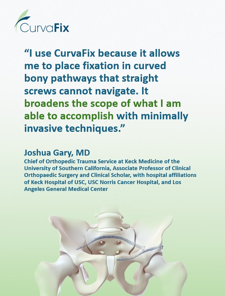 Thank you, Dr. Joshua Gary, for trusting CurvaFix in your practice:

#OrthoTwitter #TraumaSurgery #CurvaFix #Orthopedics #MinimallyInvasive