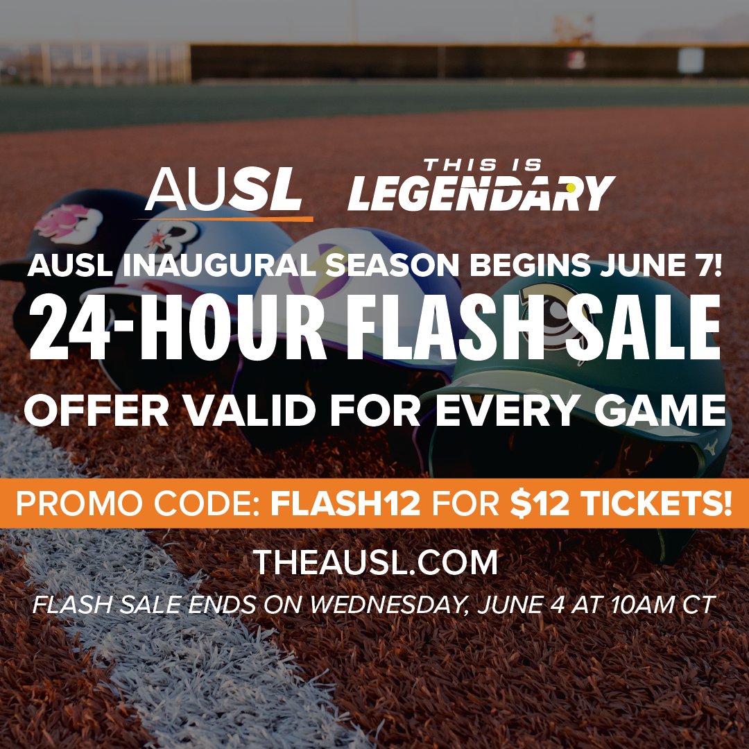 🚨 FLASH SALE 🚨

For the next 24 hours, get tickets to an <a href="/theAUSLofficial/">AUSL</a> game for only $12!

🎟️: theausl.com