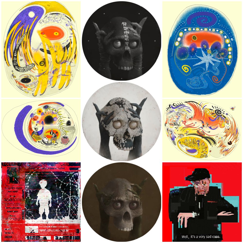 RD (@rogerdickerman) on Twitter photo 🖼️ 24 HOURS OF ART 📊 June 3, 2025
💀 Skull Sale + Swaps Expand Council
'Skulls of Luci' by <a href="/SamSpratt/">Sam Spratt</a> see a flurry of activity that paves the way for a new Council member.
<a href="/AdamWeitsman/">Adam Weitsman</a> acquires 'The Blind Cartographer' for 120 ETH | $301,200 USD. The sale sets an all-time ETH 🖼️ 24 HOURS OF ART 📊 June 3, 2025
💀 Skull Sale + Swaps Expand Council
'Skulls of Luci' by <a href="/SamSpratt/">Sam Spratt</a> see a flurry of activity that paves the way for a new Council member.
<a href="/AdamWeitsman/">Adam Weitsman</a> acquires 'The Blind Cartographer' for 120 ETH | $301,200 USD. The sale sets an all-time ETH