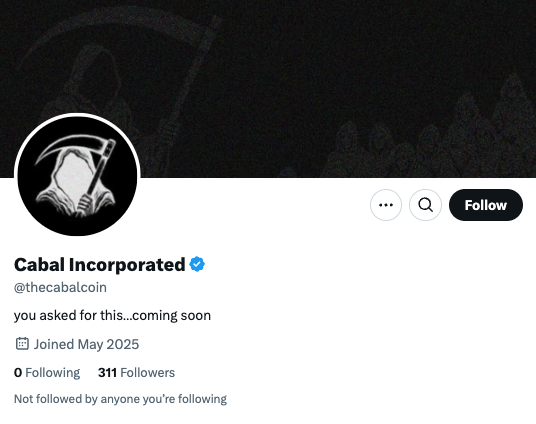 qrcoin.fun (@qrcoindotfun) on Twitter photo if you want to see the value of winning one of our auctions, look how many followers <a href="/thecabalcoin/">Cabal Incorporated</a> has right now and check back in 24 hours to see how many they have then.
we were a little late to the screenshot but they had 290 or so when they first bid. if you want to see the value of winning one of our auctions, look how many followers <a href="/thecabalcoin/">Cabal Incorporated</a> has right now and check back in 24 hours to see how many they have then.
we were a little late to the screenshot but they had 290 or so when they first bid.