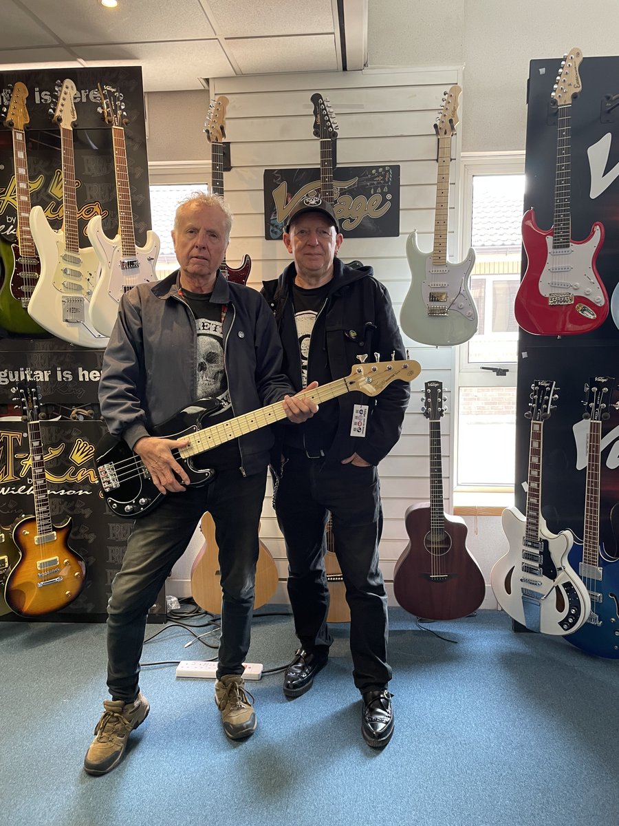 Great to see <a href="/FamilySkeletal/">Skeletal Family</a> Stan and Roger at Gear HQ to collect the <a href="/Xvive_Wireless/">Xvive</a> A58 and Vintage® Short Scale Bass. Look out for them on tour over Summer - full details at their website : skeletalfamily.com