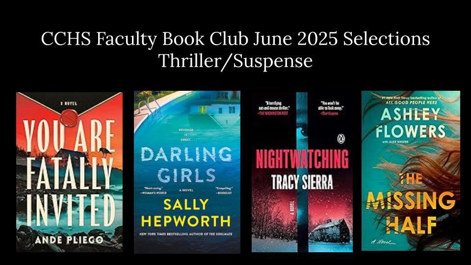 Read along with the CCHS Book Club in June! #terrierpride