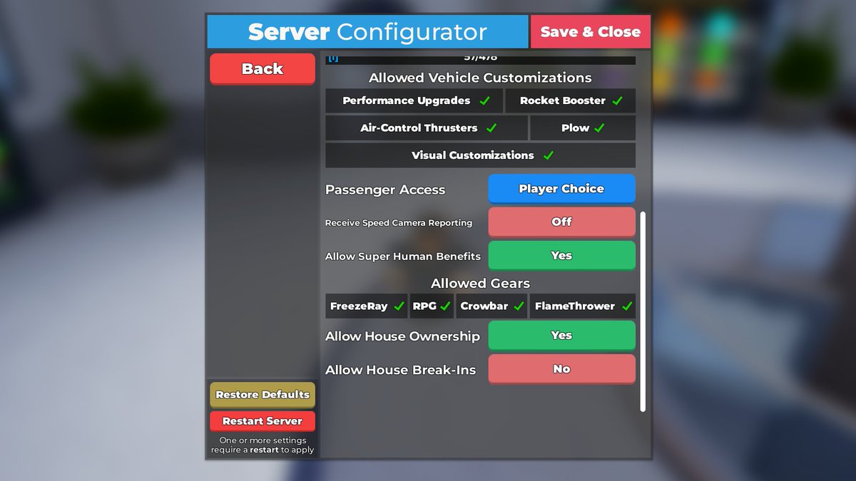 Here's a preview of something we've been working on lately 👀

Our goal is to let you design your own custom servers inside CC2, and the Server Configurator is the first phase of that.

It arrives this week as a beta for admin panel in private servers: