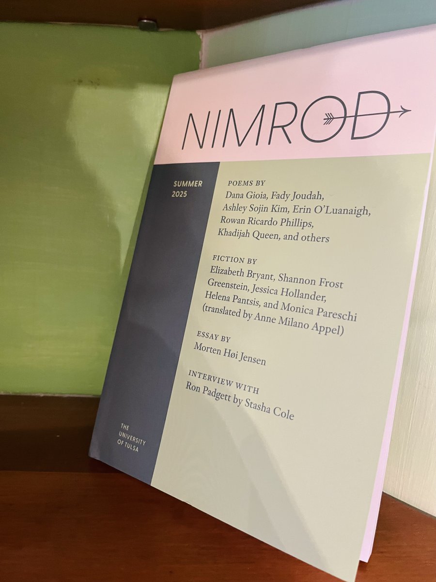 famous_letter's tweet image. The latest @NimrodJournal is so very very good. I am happy to see my "Eulogy for Dada (Who Loved to Waltz)" absurdly beating time in the midst of so many fine poets...