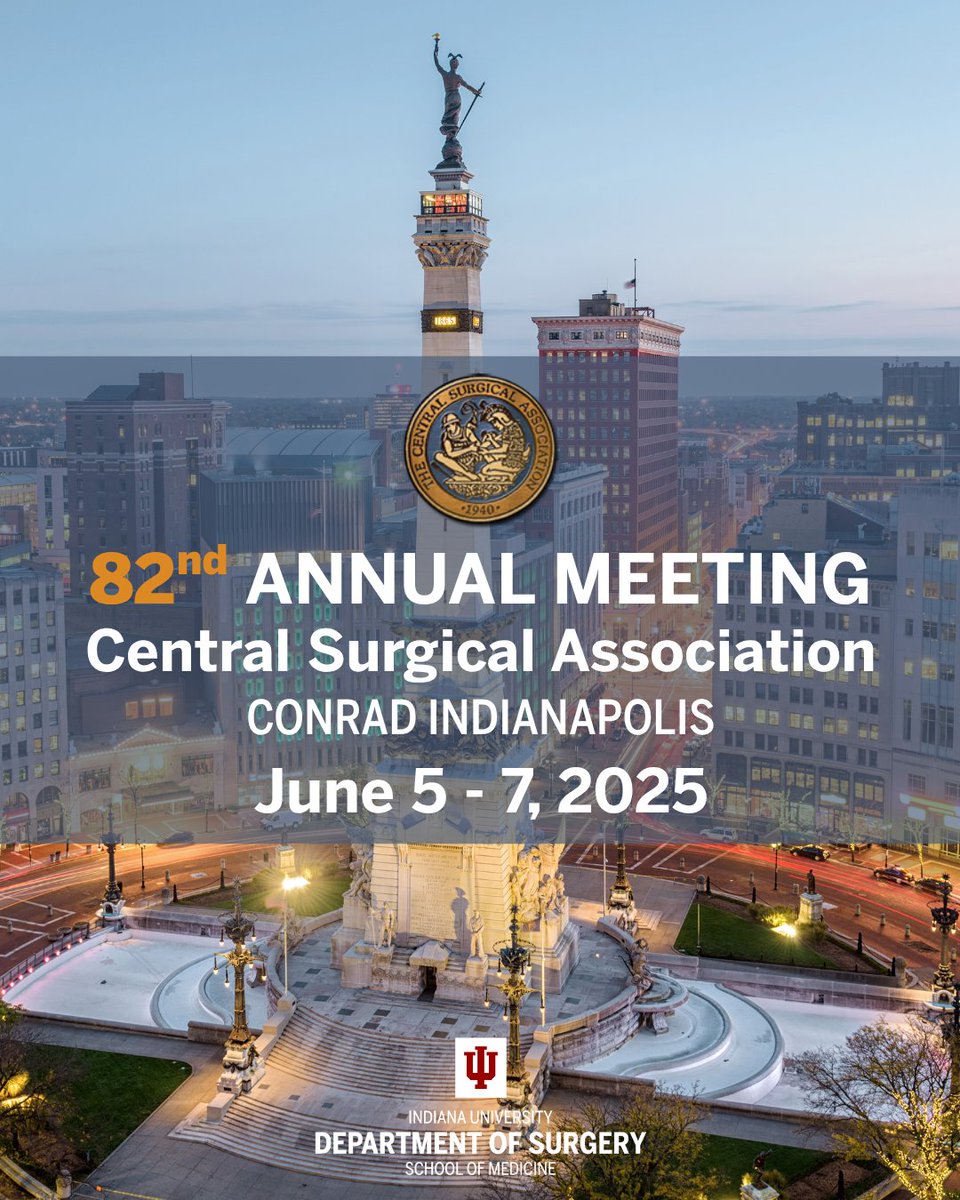Indiana Surgery -Indiana Univ School of Medicine (@iu_surgery) on Twitter photo 💪We’re amped and ready to welcome surgical leaders from across the country to downtown Indianapolis for the 82nd Annual Meeting of the <a href="/CentralSurg/">CentralSurgical</a> Association, June 5–7, hosted right here at the Conrad!
With CSA President C. Max Schmidt, MD, PhD, MBA, leading the way and many 💪We’re amped and ready to welcome surgical leaders from across the country to downtown Indianapolis for the 82nd Annual Meeting of the <a href="/CentralSurg/">CentralSurgical</a> Association, June 5–7, hosted right here at the Conrad!
With CSA President C. Max Schmidt, MD, PhD, MBA, leading the way and many
