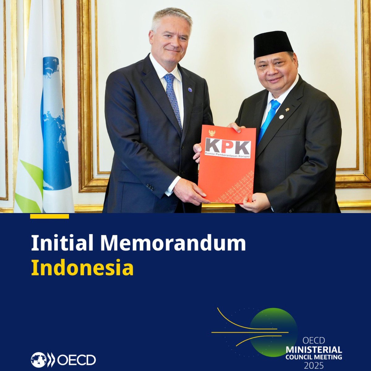 Mathias Cormann (@mathiascormann) on Twitter photo Congratulations to Minister Airlangga (<a href="/airlangga_hrt/">Airlangga Hartarto</a>) and the Indonesian government on submitting the Initial Memorandum– a significant step forward in its accession journey.
Read more: oe.cd/64n |
#OECDministerial Congratulations to Minister Airlangga (<a href="/airlangga_hrt/">Airlangga Hartarto</a>) and the Indonesian government on submitting the Initial Memorandum– a significant step forward in its accession journey.
Read more: oe.cd/64n |
#OECDministerial