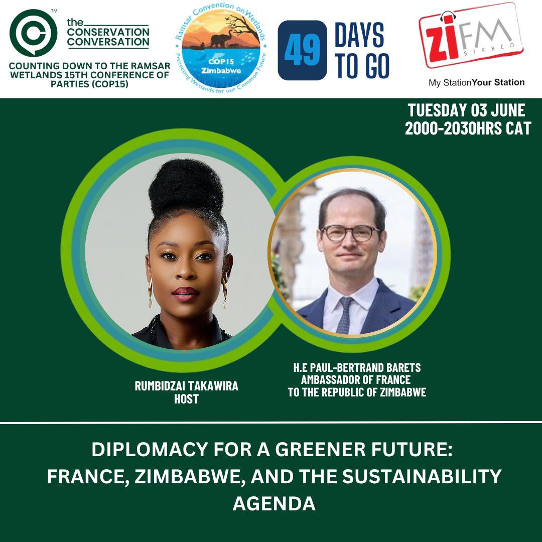 France in Zimbabwe 🇫🇷🇿🇼 (@francezimbabwe) on Twitter photo Join the French Ambassador, <a href="/PaulBBarets/">Barets Paul-Bertrand</a>, live tonight 8PM on ZiFM with Rumbie Takawira !
🌍 A special episode focused on climate diplomacy, green growth, and partnership for sustainable future.
Listen live here : zifmstereo.co.zw/zifm-stereo-li…
#ZiFM Join the French Ambassador, <a href="/PaulBBarets/">Barets Paul-Bertrand</a>, live tonight 8PM on ZiFM with Rumbie Takawira !
🌍 A special episode focused on climate diplomacy, green growth, and partnership for sustainable future.
Listen live here : zifmstereo.co.zw/zifm-stereo-li…
#ZiFM