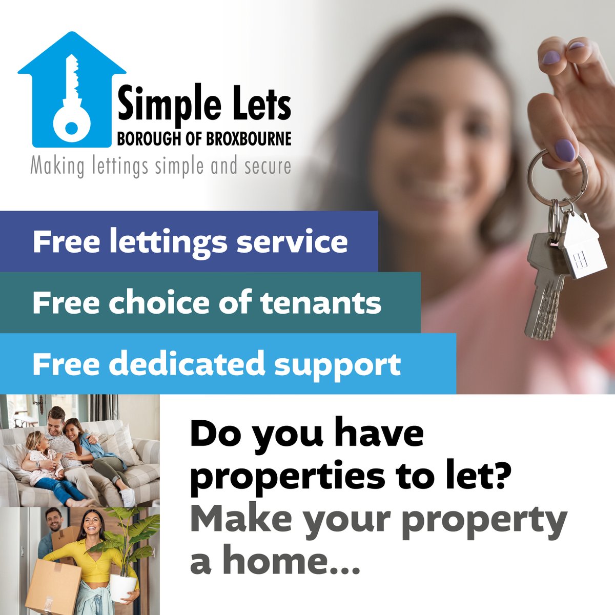 Make your property a home with our Simple Lets scheme 🏠🔑

The scheme simplifies the property letting process, making it more streamlined, effective and efficient for landlords.

Interested? Learn more here: ow.ly/2SYs50UWC0o