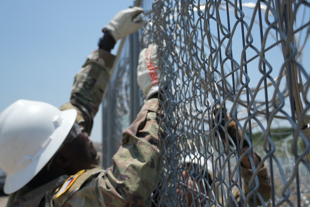Texas National Guard soldiers construct more razor wire barriers in Eagle Pass.

Operation Lone Star will continue working alongside the Trump Administration to keep the border secure.