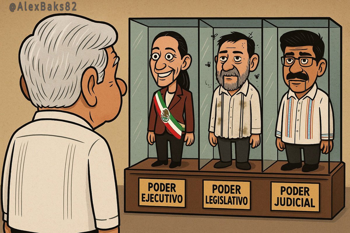 Ya completó sus muñecos de colección.
Los tres poderes y cero contrapesos.