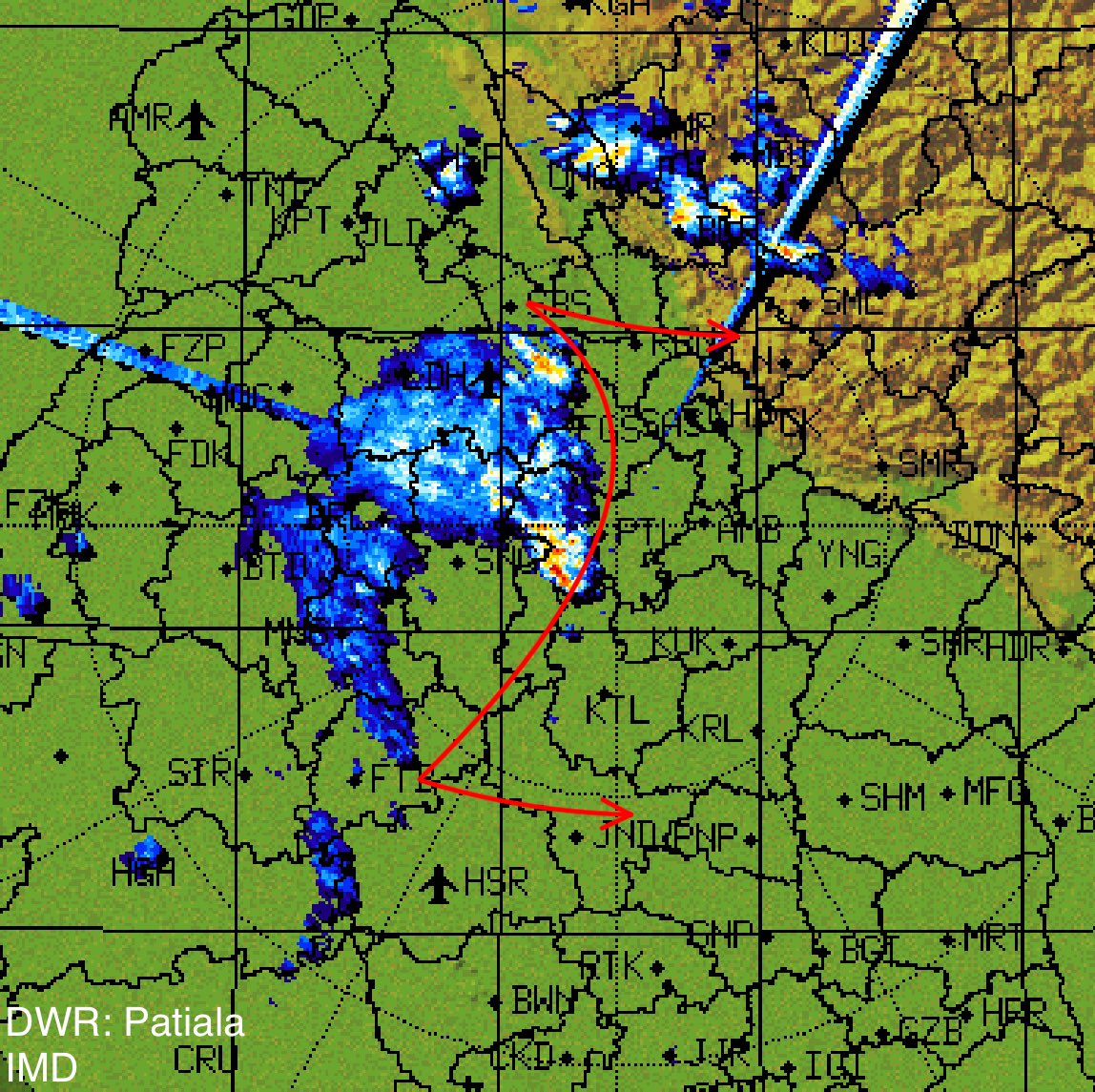 indiametsky's tweet photo. Intense duststorm with winds upto 50-75km/h followed by moderate to heavy rains and isolated hailstorms will occur in #Patiala, #Fatehgarhsahib, #SBSnagar, #Kurukshetra, #Chandigarh, #Ambala, #Panchkula, #Mohali, #Tricity, #Ropar, #Hoshiarpur and nearby areas in next 3 hrs
•Nothing Major for NCR as of Now! However Duststorm with winds upto 30-60km/h and some drizzle/patchy rains likely by 10-11