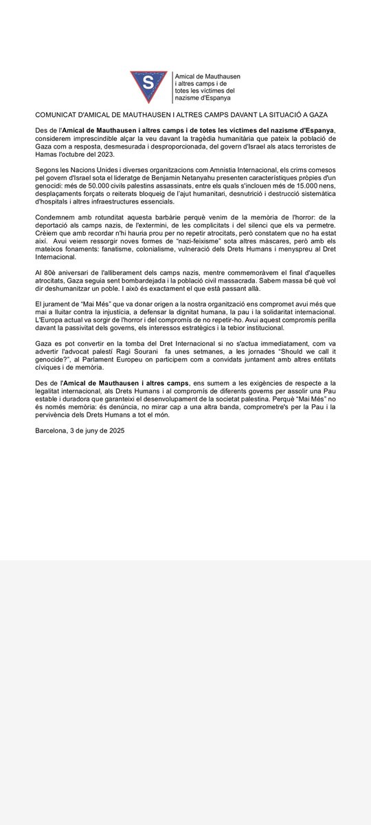 mayor_monica's tweet photo. #MaiMes
@amauthausen
N' estem segurs?
#genocidi
#platemnosja https://t.co/zsrxXhiSrX