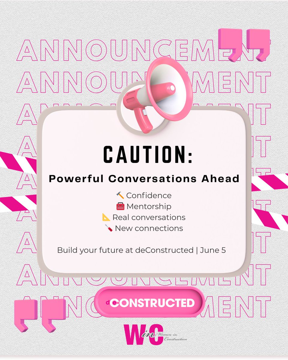 You heard that right.
We’re not just breaking the ice — we’re breaking barriers.

👷‍♀️ deConstructed: Is coming in hot with real talk from two women who’ve paved their own way in the trades

Register now — hubs.ly/Q03n_xg30

#WinC2025 #WomenInConstruction #PowerInTheTrades