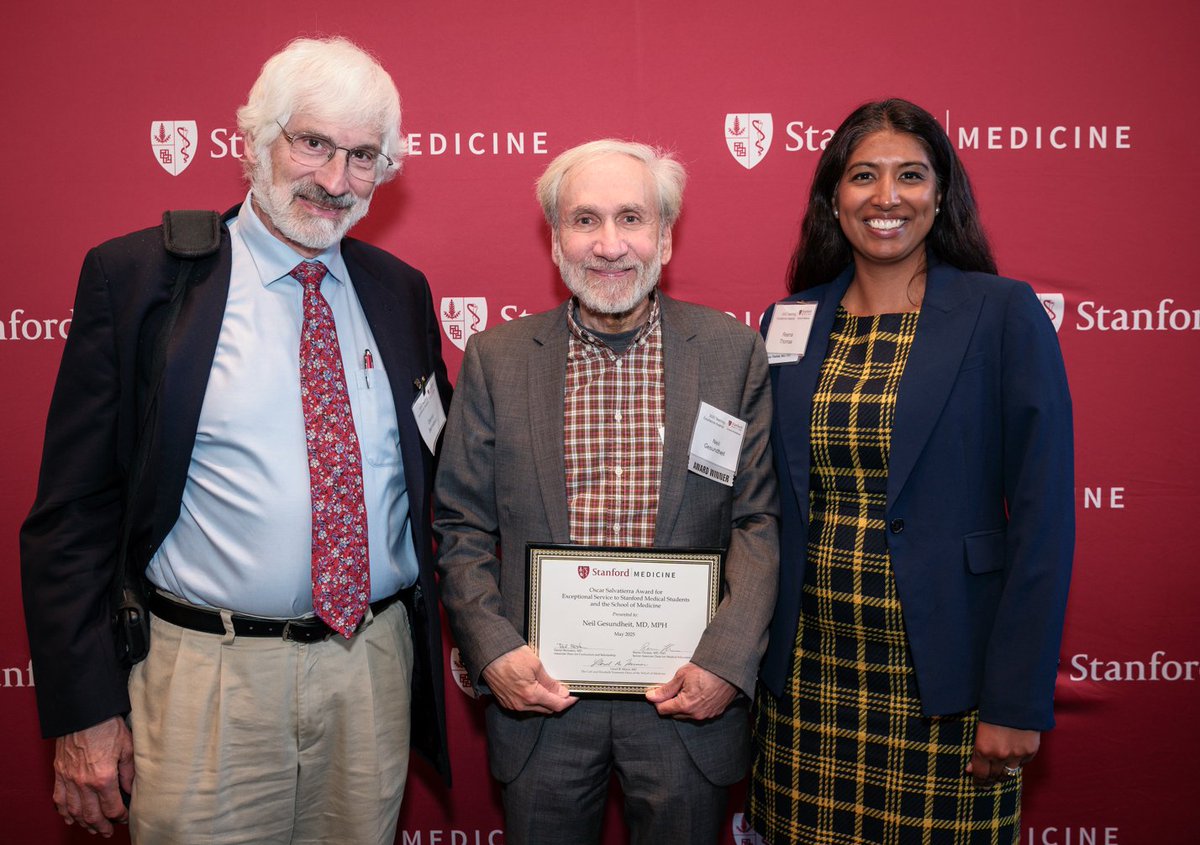 Stanford Endocrinology (@stanfordendo) on Twitter photo Congratulations, Dr. Neil Gesundheit, on the 2025 Oscar Salvatierra Award for Exceptional Service to Stanford Medical Students and the School of Medicine. Well deserved! Congratulations, Dr. Neil Gesundheit, on the 2025 Oscar Salvatierra Award for Exceptional Service to Stanford Medical Students and the School of Medicine. Well deserved!