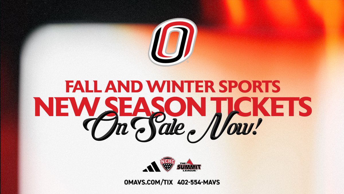 Omaha Mavericks (@omavs) on Twitter photo 🎟️ | New Season Ticket Memberships are now available!
▶️ Secure your seat today for all fall and winter sports
▶️ Order at OMavs.com/Tix, call 402-554-MAVS or visit the <a href="/BaxterArena/">Baxter Arena</a> box office
<a href="/OmahaMSOC/">Omaha Men's Soccer</a> | <a href="/OmahaWSOC/">Omaha Women's Soccer</a> | <a href="/OmahaVB/">Omaha Volleyball</a> | <a href="/OmahaMBB/">Omaha Men’s Basketball</a> | <a href="/OmahaWBB/">Omaha Women’s Basketball</a> | <a href="/OmahaHKY/">Omaha Hockey</a> 🎟️ | New Season Ticket Memberships are now available!
▶️ Secure your seat today for all fall and winter sports
▶️ Order at OMavs.com/Tix, call 402-554-MAVS or visit the <a href="/BaxterArena/">Baxter Arena</a> box office
<a href="/OmahaMSOC/">Omaha Men's Soccer</a> | <a href="/OmahaWSOC/">Omaha Women's Soccer</a> | <a href="/OmahaVB/">Omaha Volleyball</a> | <a href="/OmahaMBB/">Omaha Men’s Basketball</a> | <a href="/OmahaWBB/">Omaha Women’s Basketball</a> | <a href="/OmahaHKY/">Omaha Hockey</a>