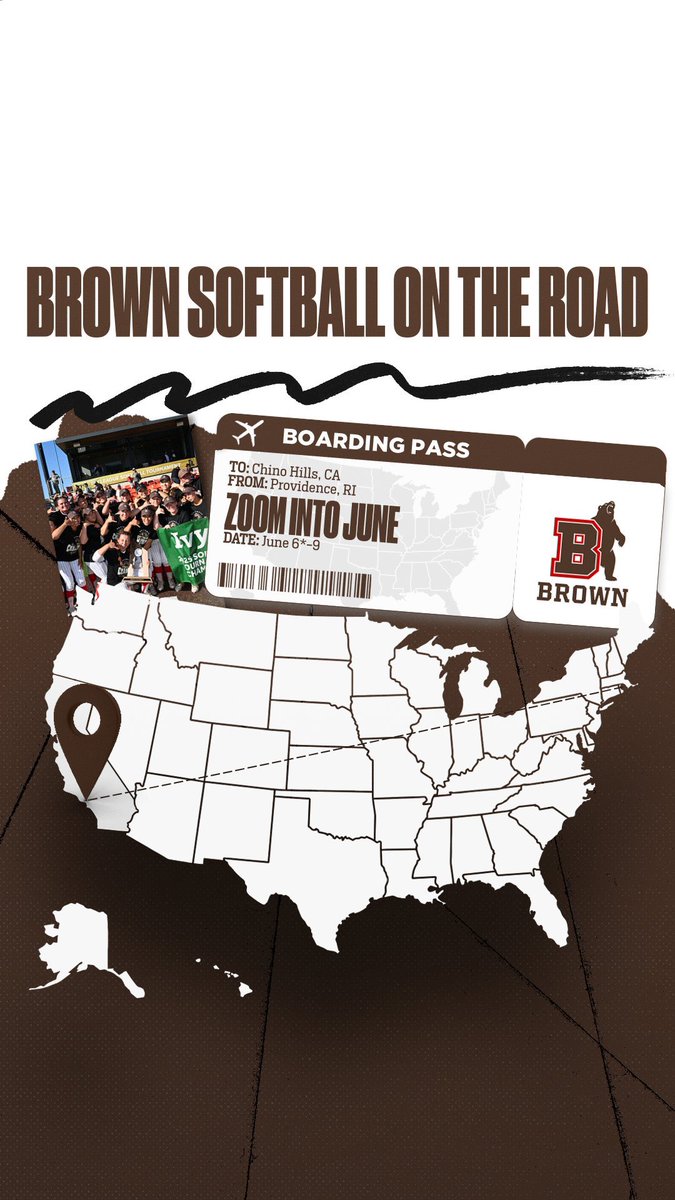 BrownU_Softball's tweet image. The Bears are on the road this weekend! Drop those schedule ⬇️
✅Coach King-Zoom into June (California)
✅Coach Mary-East Coast Showcase (New Jersey)
#AnswerTheCall🏆