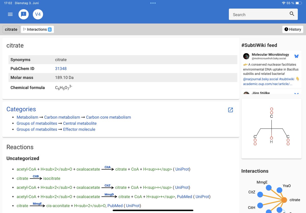 Jörg Stülke (@jorgstulke) on Twitter photo All metabolites have now been assigned to categories in #SubtiWiki! This helps to get a rapid overview on all molecules that are Part of a pathway or that group together for other reasons, Check it out!
Thank you, <a href="/c_elfmann/">Christoph Elfmann</a>
<a href="/uniGoettingen/">Uni Göttingen</a> All metabolites have now been assigned to categories in #SubtiWiki! This helps to get a rapid overview on all molecules that are Part of a pathway or that group together for other reasons, Check it out!
Thank you, <a href="/c_elfmann/">Christoph Elfmann</a>
<a href="/uniGoettingen/">Uni Göttingen</a>