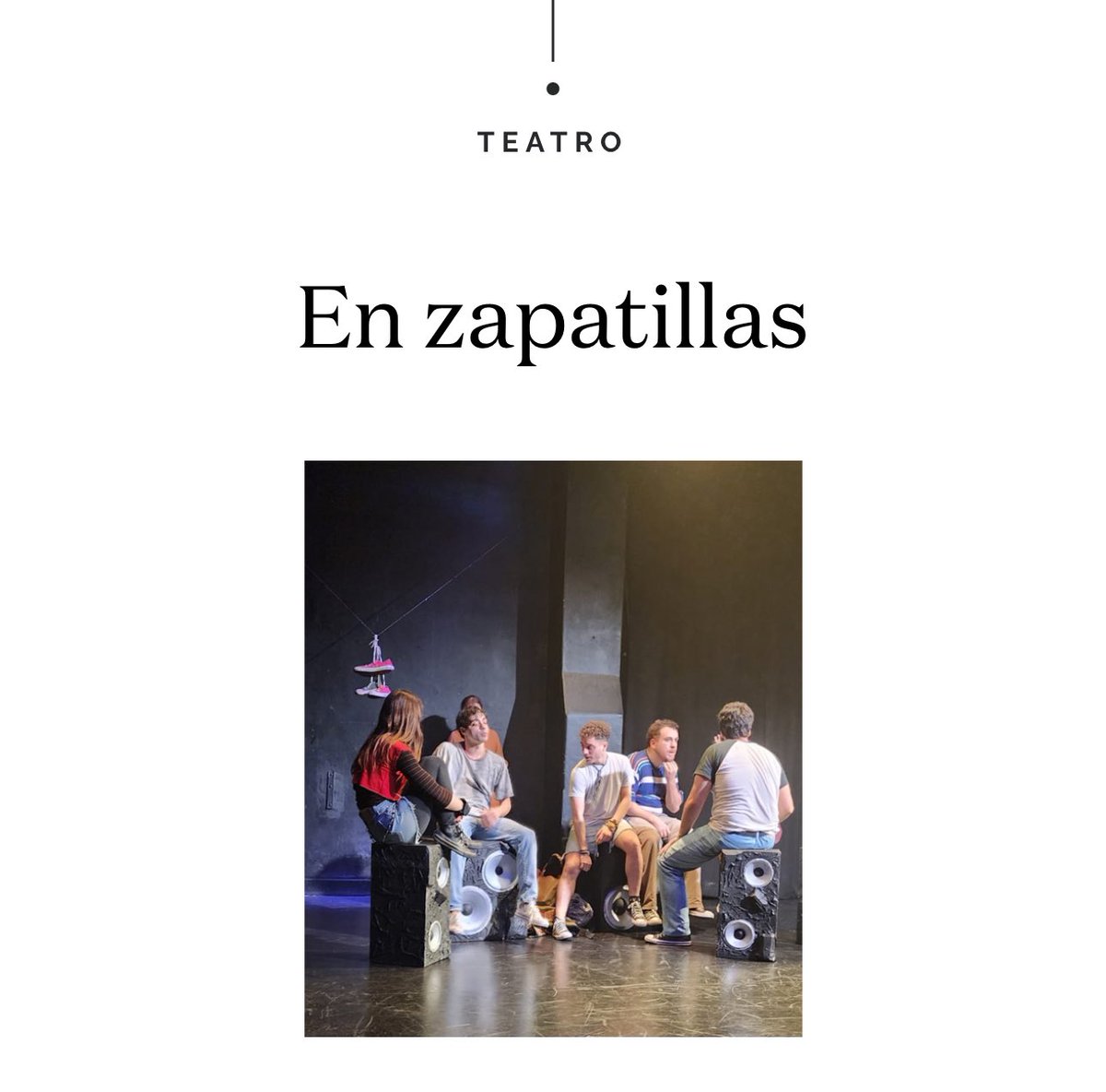🎭EN ZAPATILLAS / reseña sophiaonline.com.ar/en-zapatillas/ <a href="/revistasophia/">Revista Sophia</a> 
📍VIERNES 20 HS - Espacio Callejón 
🎫ENTRADAS <a href="/AlternativaEsc/">Alternativa</a>