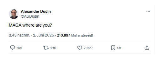 Der stille Schrei einer Supermacht. 🤡