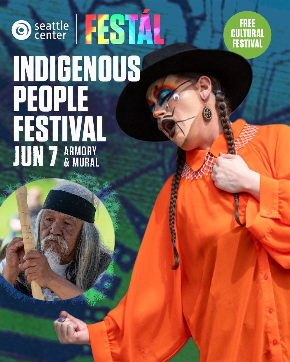 Indigenous People Festival will take place on June 7: 10am-5pm at the Armory Food &amp; Event Hall. The festival is part of the Festál series. It is free and open to the public.  The festival is produced in partnership with Seattle Indian Health Board.  

#indigenouspeoplefestival