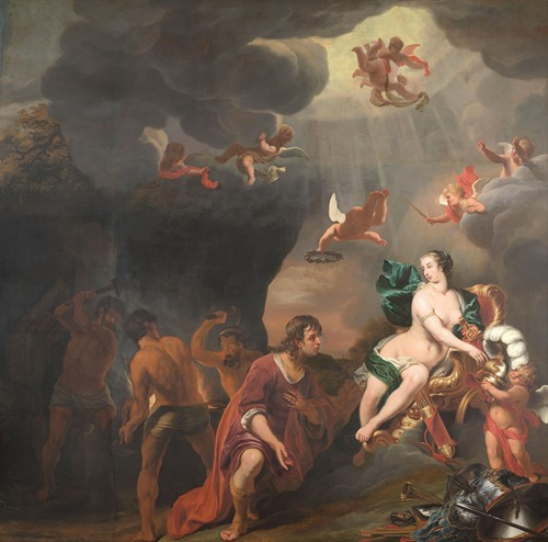 KUNG3TH's tweet photo. Aeneas receiving a new set of armour from Venus, his mother. (1660-63) https://t.co/mAOYzakkYP