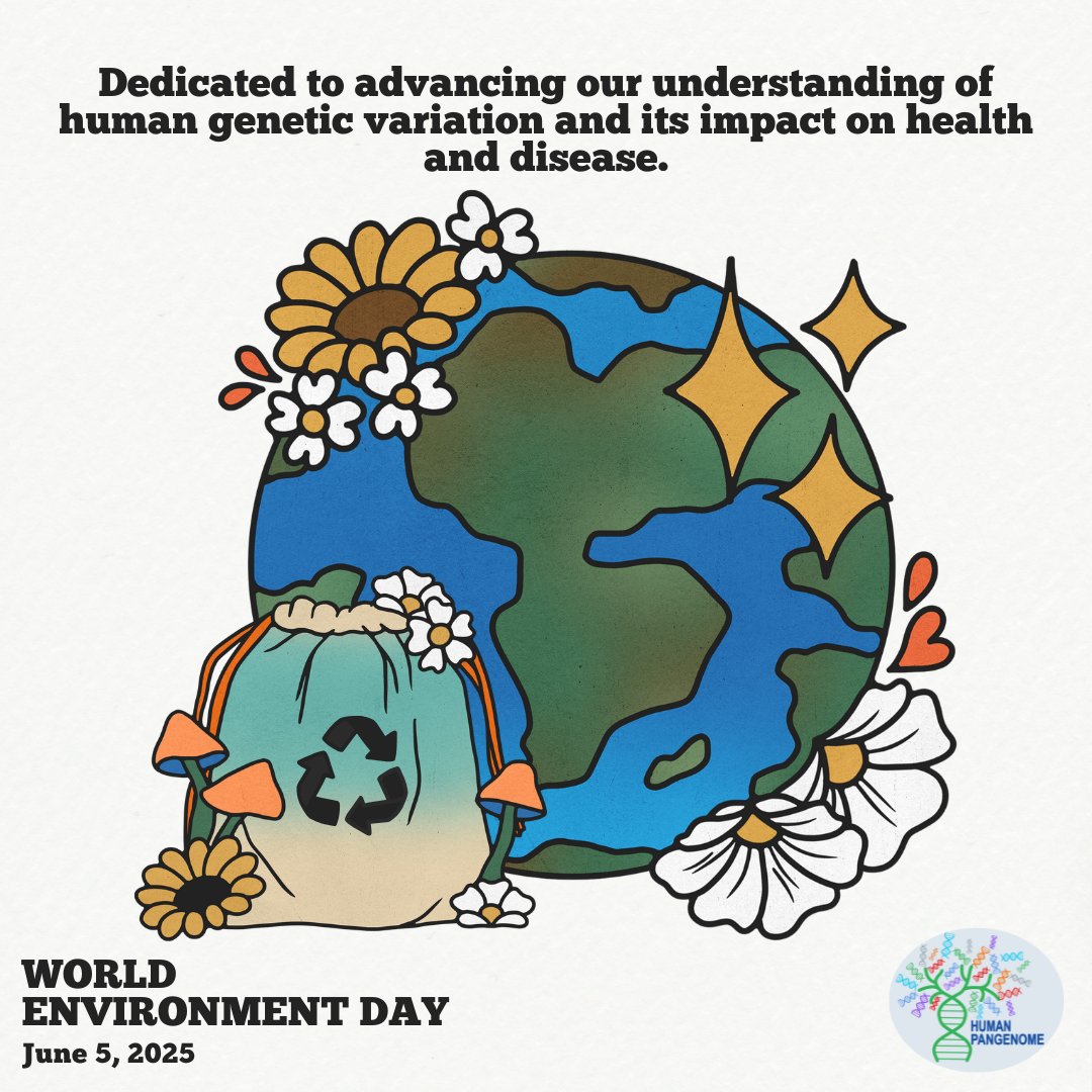 HumanPangenome's tweet image. This upcoming #WorldEnvironmentDay, we’re reflecting on how HPRC’s work contributes to a more sustainable future.
By deepening our understanding of human genetic variation, we’re supporting better outcomes and helping move toward more efficient, targeted healthcare.🌱🌍