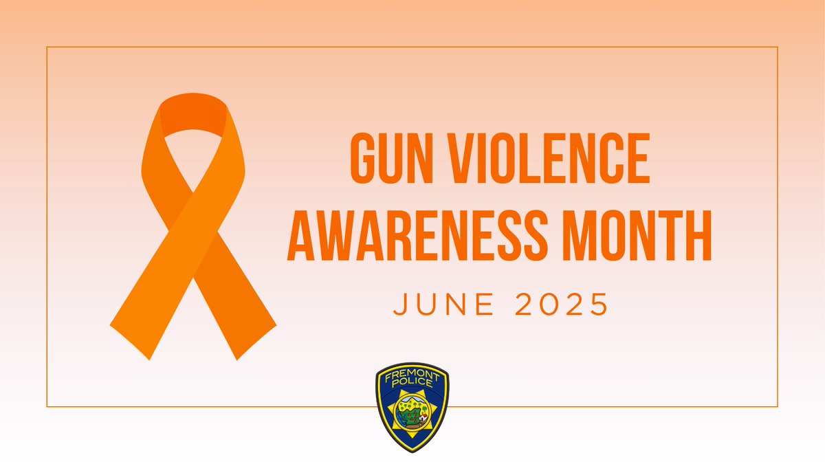 Today we recognize June as National Gun Violence Awareness Month. Please join us in honoring victims and survivors of gun violence across the nation. Our officers work hard to reduce gun violence in our community by quickly investigating and enforcing firearm-related incidents.