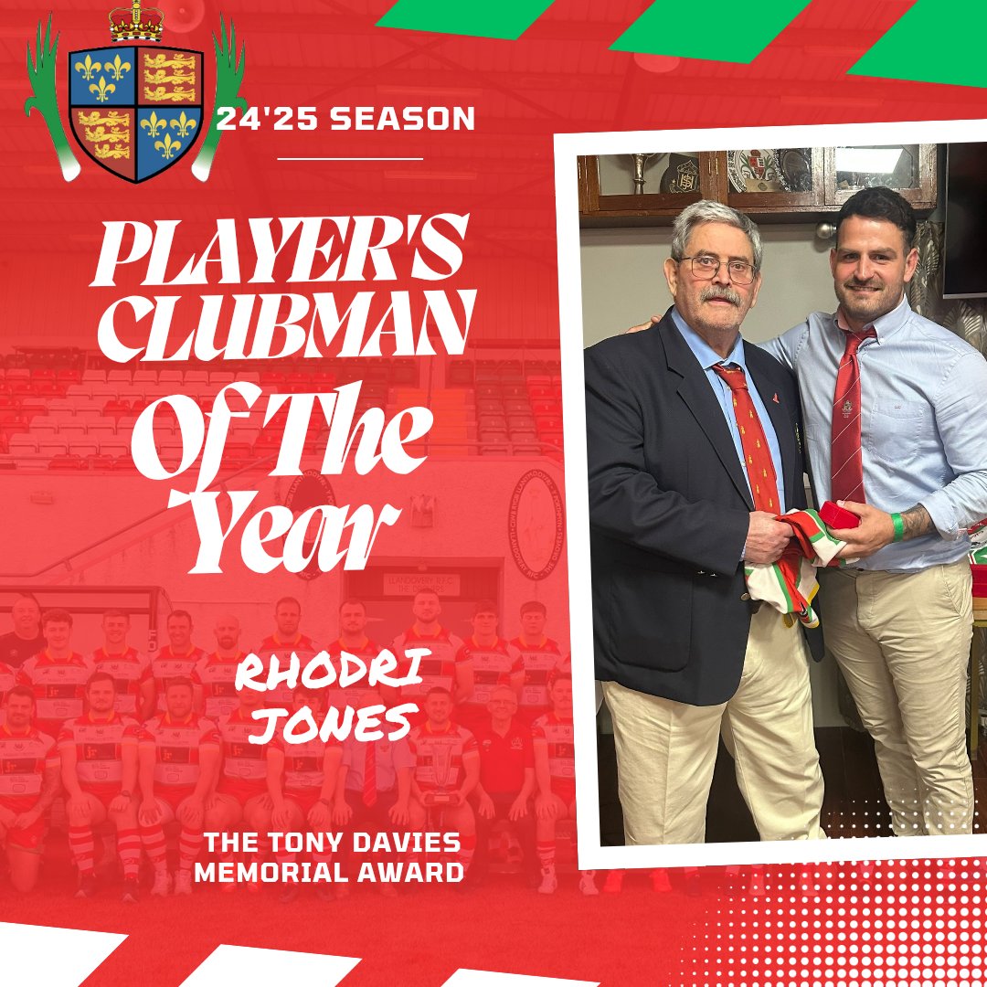 llandoveryrfc's tweet image. 🏆Noson wobrwyo/Presentation Evening🏆
Y enillwyr/The winners
Player&apos;s Clubman of the Year - Rhodri Jones 
Club Ambassador - Lee Rees 

Diolch ir ddau o chi am popeth chi Di neud dros y Clwb!
🔴⚪🟢