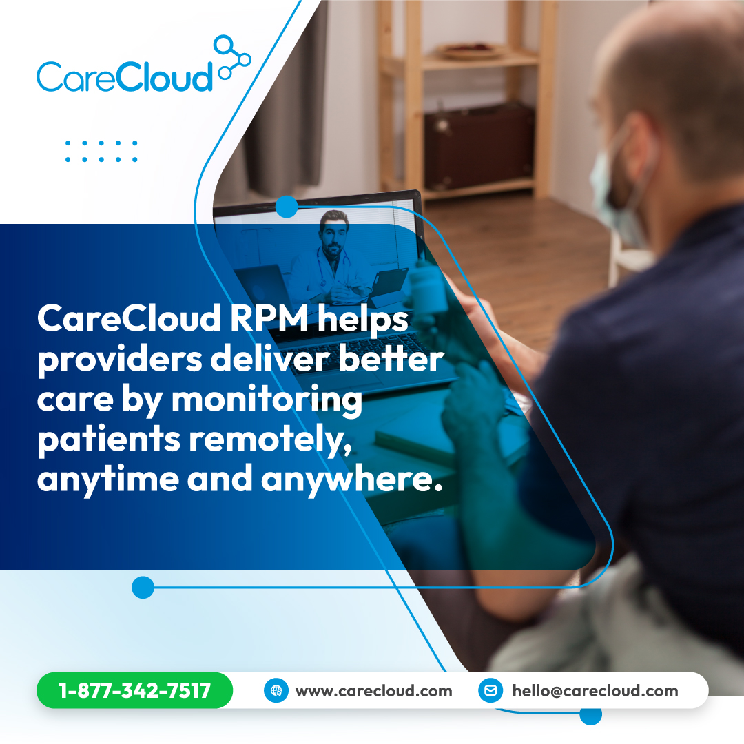CareCloud's tweet image. CareCloud RPM lets providers monitor patients’ health in real time, even outside the clinic. Better care, fewer readmissions, and more revenue. Healthcare anytime, anywhere

Learn more: hubs.li/Q03qrlLP0

#RemotePatientMonitoring #HealthcareServices #CareCloud #VirtualCare