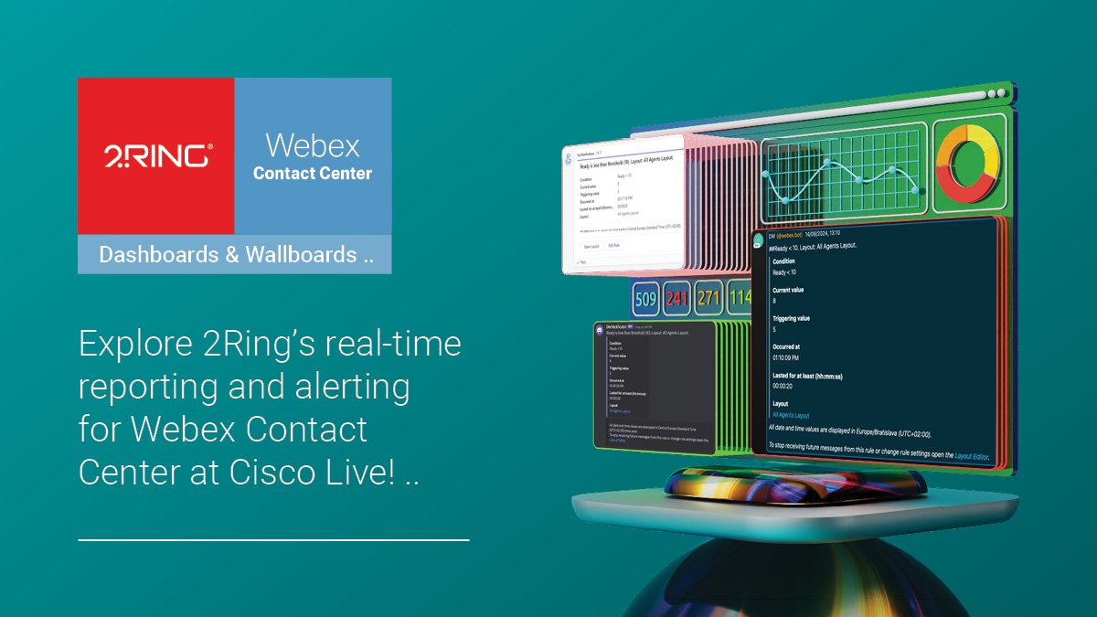 2RingCX's tweet image. 🎉 #CiscoLive starts next week! Catch 2Ring’s session VILCCT-1010 on June 9 @ 3:30 PM. Standing room still available! Add or favorite our session here ➡️ ciscolive.com/global/learn/s… #CX #WebexCC #WebexContactCenter #CLUS #CiscoPartner #CiscoCC
