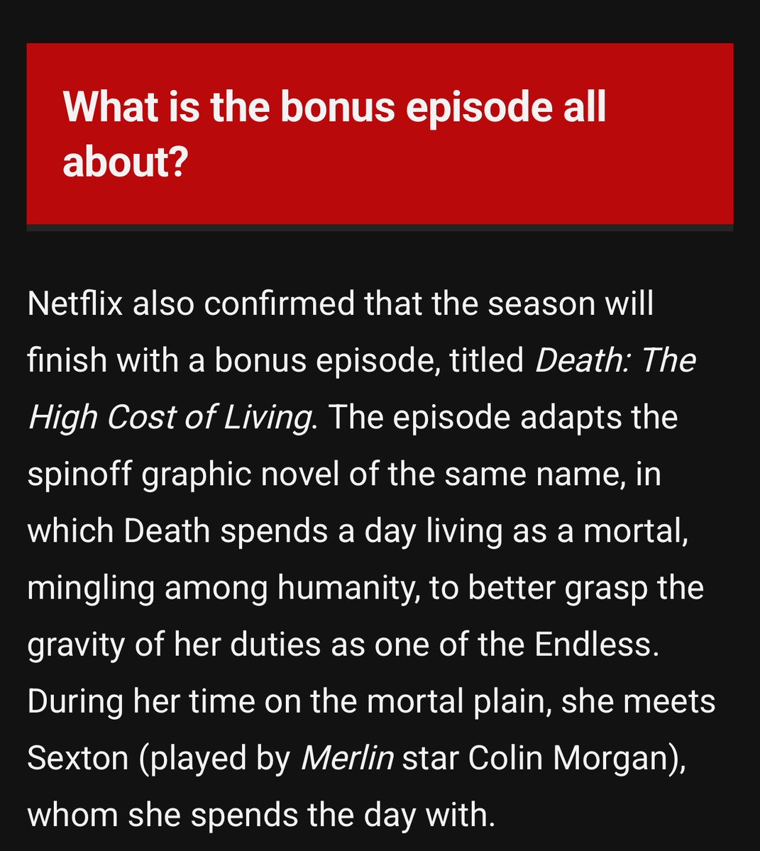 a description of the episode that names colin as sexton. please be advised, this is just a blog site and not an official source ❕

however, #colinmorgan will most likely be playing sexton furnival from the comic the high cost of living 

#thesandman 

🔗: whats-on-netflix.com/news/the-sandm…