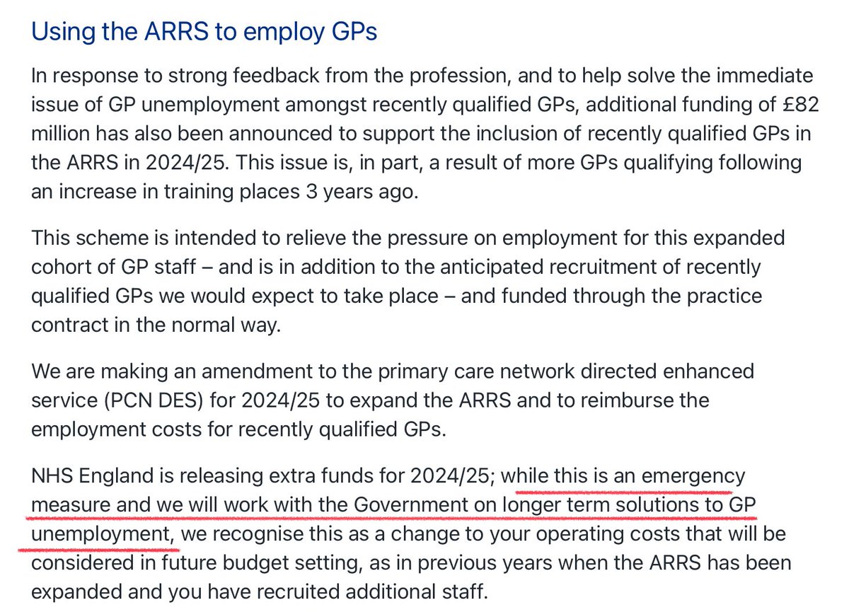 DrSteveTaylor's tweet photo. GP employment crisis

Numbers of ARRS GPs seem to be declining already

These are not substantive posts

Money needs to be moved from ARRS to direct employment of GPs in practices

Started as an emergency measure not a permanent solution 
@wesstreeting @amandadoylegp @SKinnock https://t.co/vkKAExSvy9