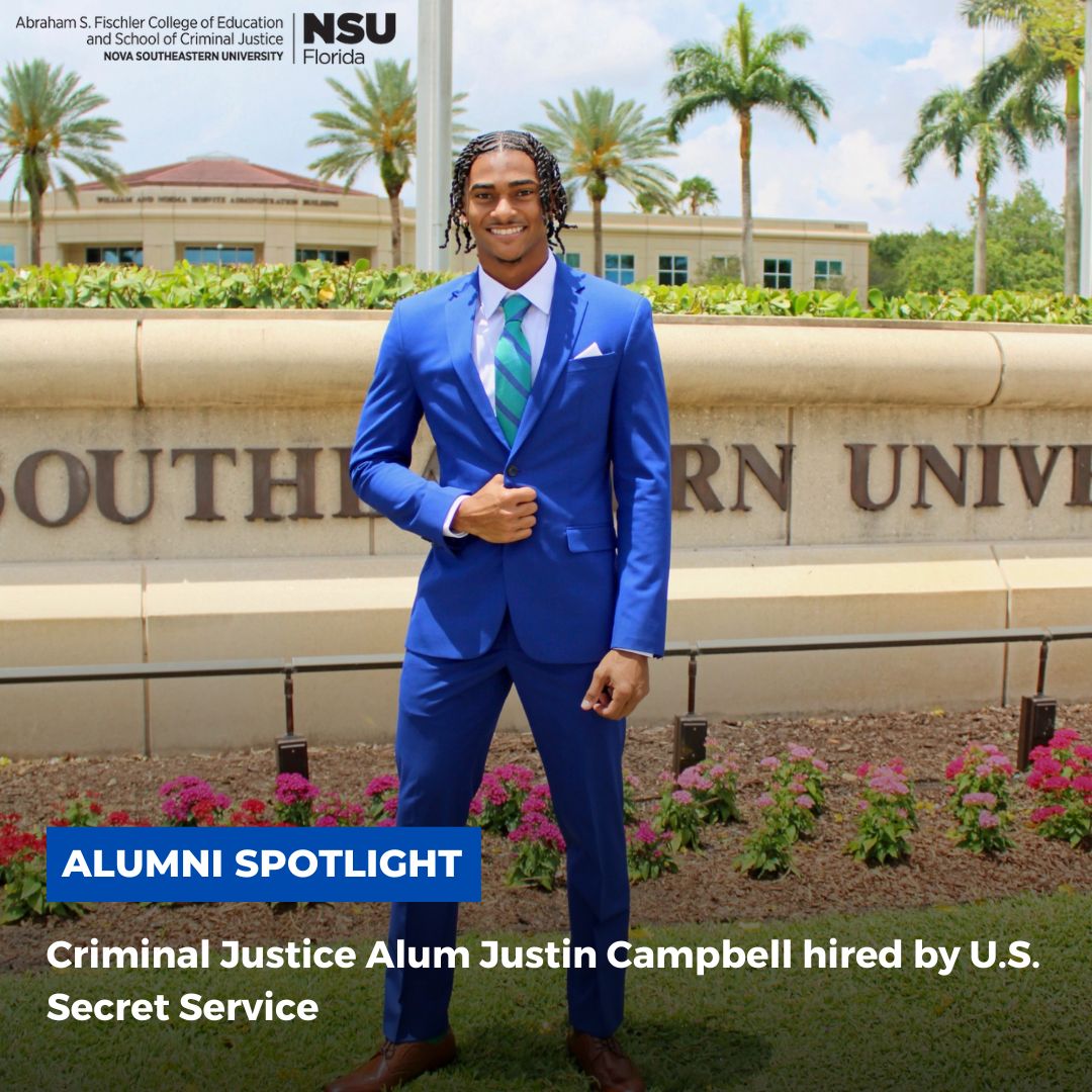 Congratulations to Criminal Justice alum Justin Campbell! Justin was recently hired by the U.S. Secret Service!

READ MORE: bit.ly/3HjygVD

<a href="/NSUAlumni/">NSU Alumni</a>