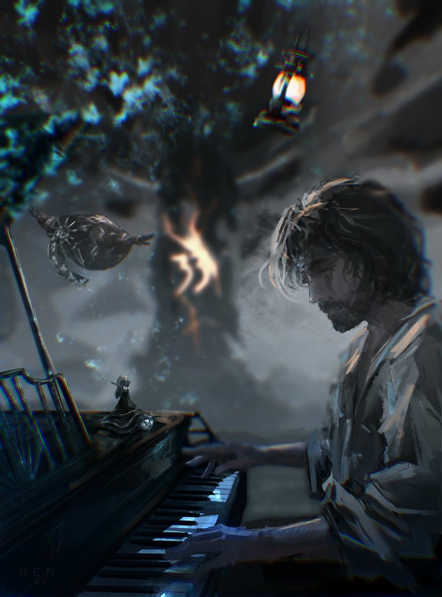 ArtStationHQ_'s tweet image. #Illustration│Clair Obscur: Expedition 33 ― "The world burns... yet I play." 🎹🎵

Artist: @ren_lnk