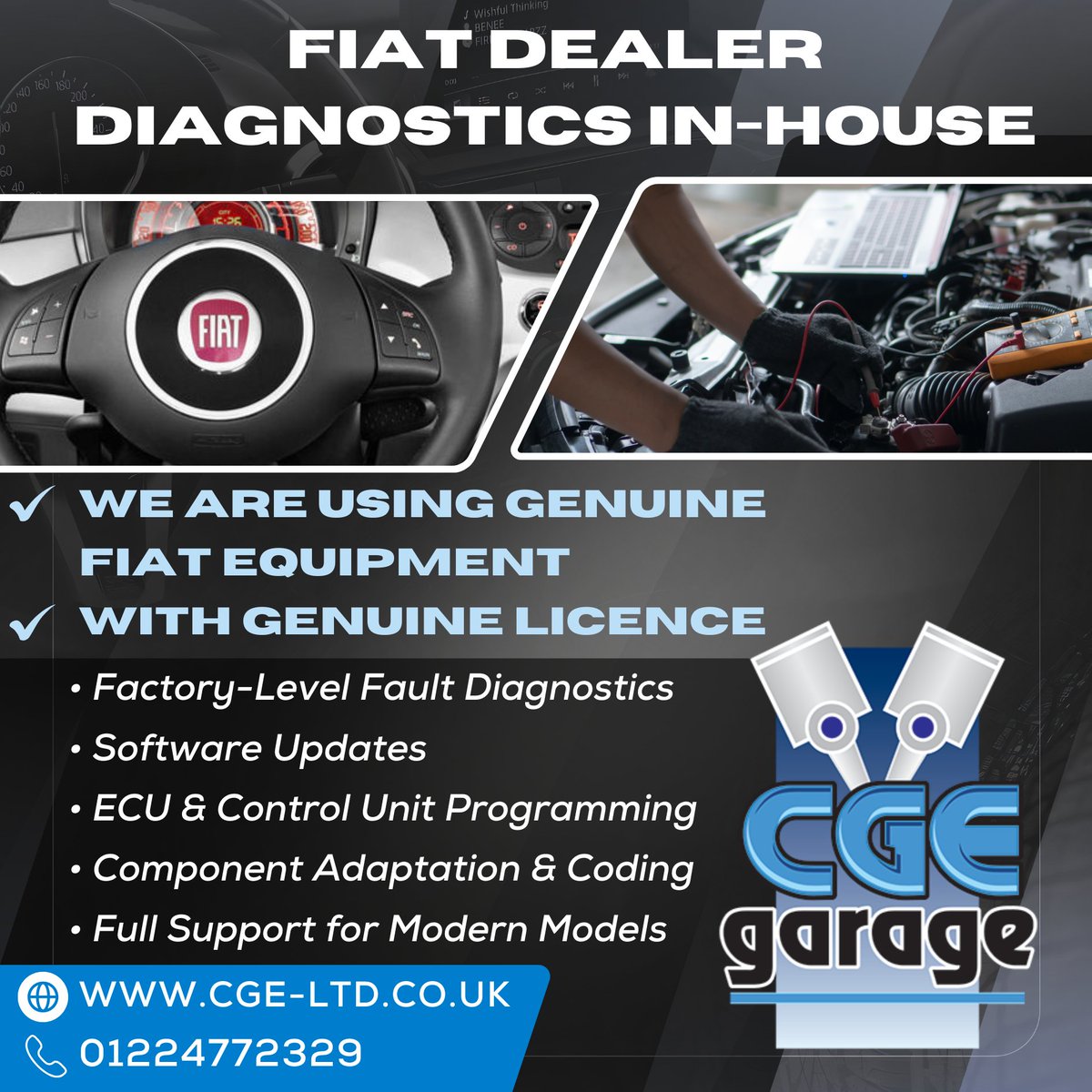 CgeGarageDyce's tweet photo. Looking for a workshop with genuine Fiat diagnostic tools in Aberdeen. @CgeGarageDyce 01224772329
#fiatdiagnostic #motorhomediagnostics #vehiclecoding #vehicleprogramming #carservice #fiatducato #car #diagnostic https://t.co/c3fobIy4Cw