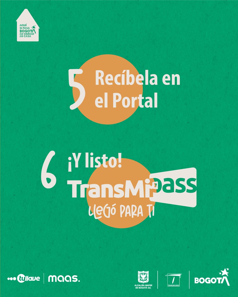 Bogota's tweet photo. 📲 ¿Te interesa obtener #TransMiPass?
Solo necesitas tu celular y seguir estos pasos en la App MAAS 🧭.
🔍 Conoce más aquí 👉 https://t.co/84PJmBJwzw https://t.co/dRKgV9igP5