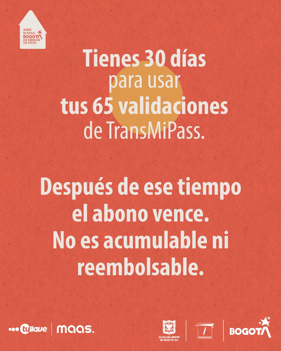 Bogota's tweet photo. 😯 ¿Te sobraron validaciones al mes con #TransMiPass?
¡Ojo! 👀 https://t.co/dH1R8eG59D