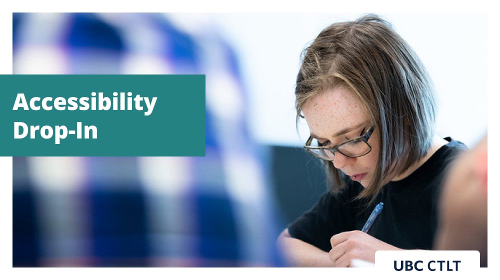 Drop in to chat with specialists about how to make course materials more accessible to all learners, or learn specifically how to adapt Open Educational Resources (OER) so they are accessible and open to all. 
Biweekly online bit.ly/3x3Nj0P
