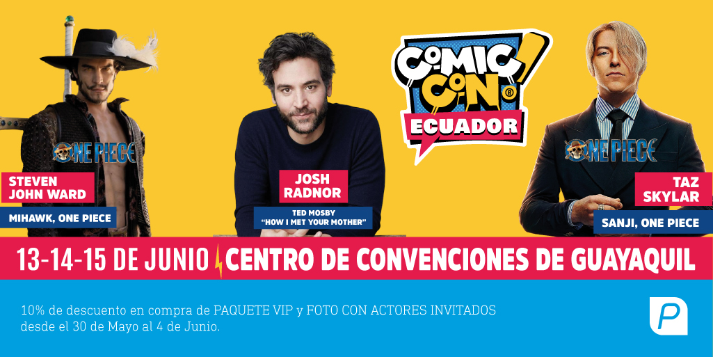 ¡No te lo pierdas! 📢 Se acerca el gran evento de Cultura Geek más esperado de Ecuador 🥳 #ComicConEcuador2025 🎟 Adquiere tus tickets con tu PacifiCard Débito o Crédito y disfruta de más beneficios! 👇
 bit.ly/3Z4LGLa