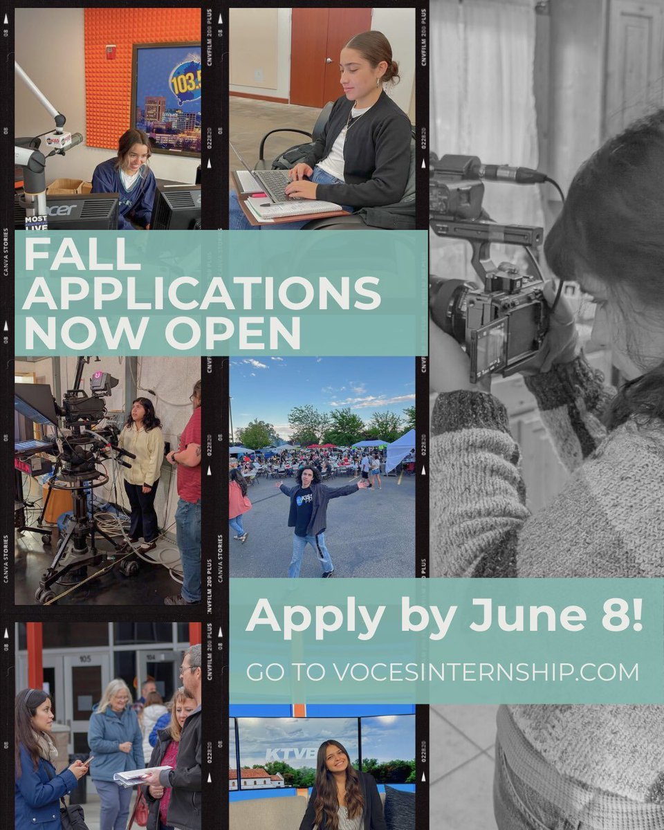 A Voces internship this fall is the perfect way to get PAID to explore a media or journalism career.

No experience or journalism major required. Apply by June 8 at vocesinternship.com !