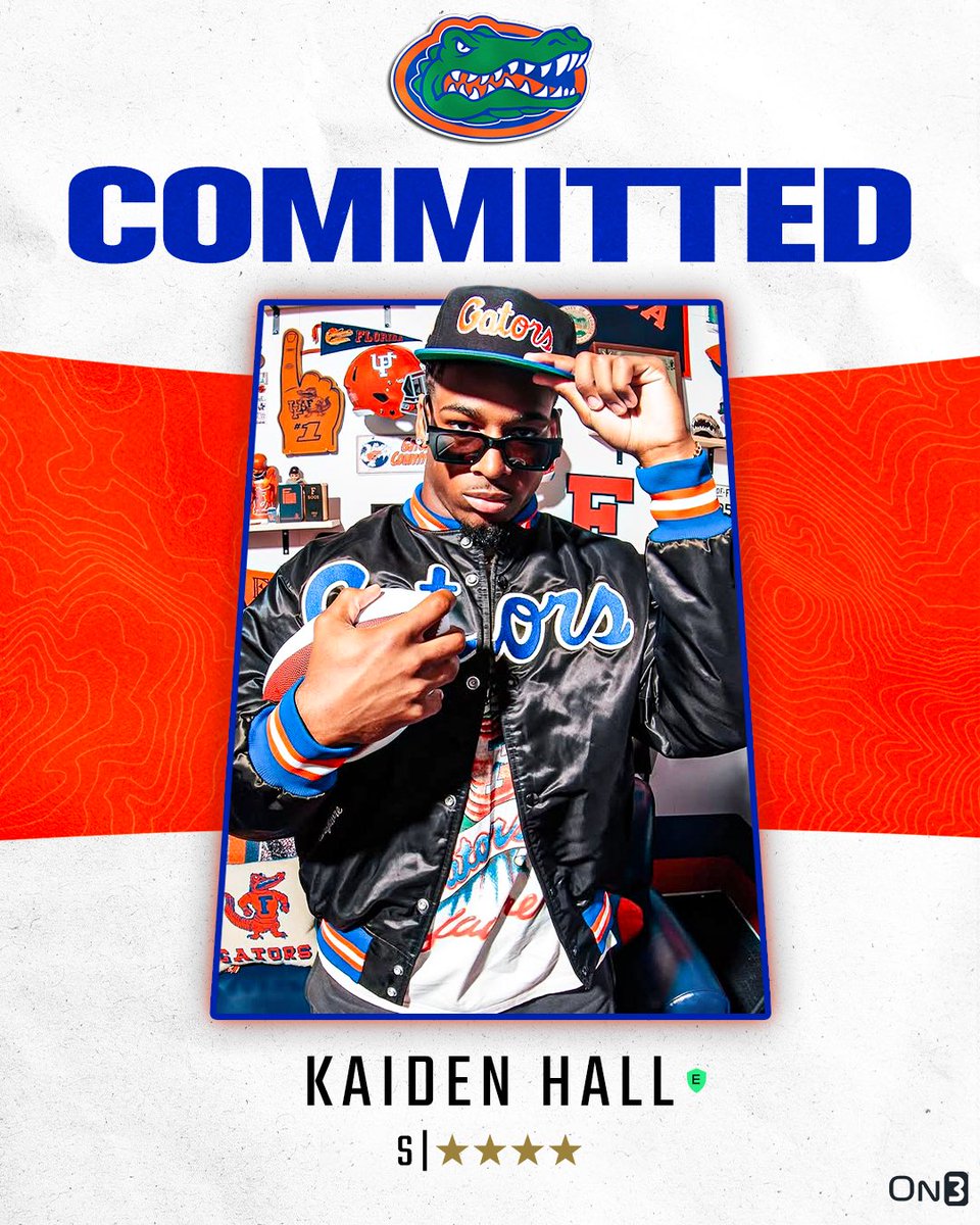 On3 Recruits (@on3recruits) on Twitter photo 🚨BREAKING🚨 4-star safety Kaiden Hall has committed to Florida, <a href="/Hayesfawcett3/">Hayes Fawcett</a> reports🐊
More from <a href="/ChadSimmons_/">ChadSimmons</a>: on3.com/news/florida-f… 🚨BREAKING🚨 4-star safety Kaiden Hall has committed to Florida, <a href="/Hayesfawcett3/">Hayes Fawcett</a> reports🐊
More from <a href="/ChadSimmons_/">ChadSimmons</a>: on3.com/news/florida-f…
